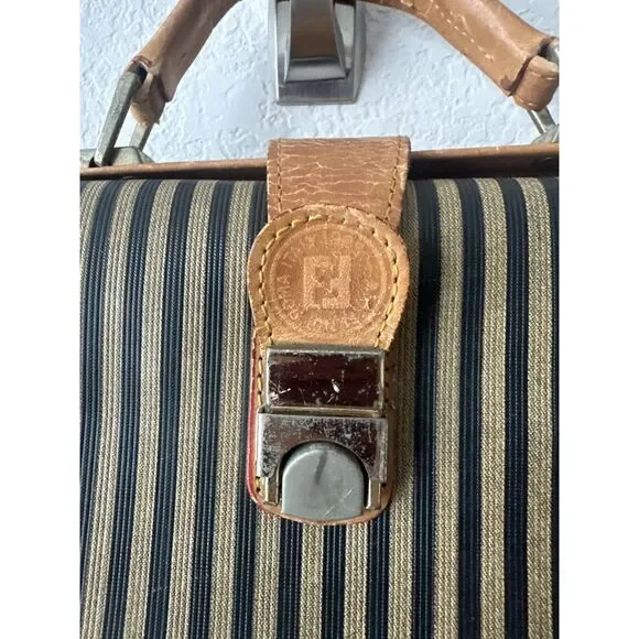 Fendi Vintage Leather Trim Doctor's Bag - Picture 10 of 11